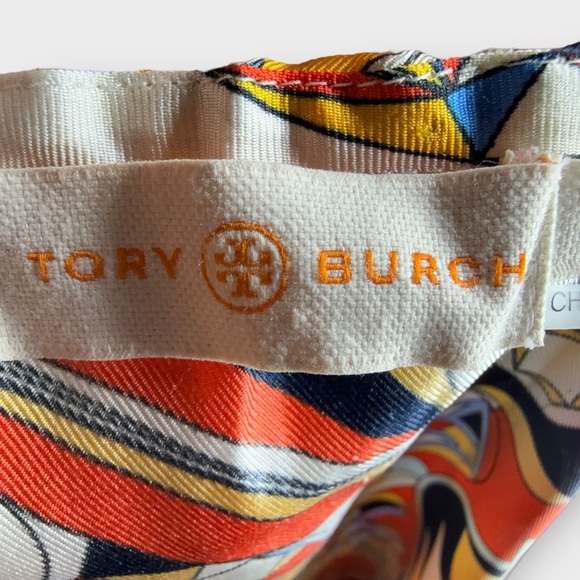 Tory Burch Silk, Abstract, Babydoll, Puff Sleeve, Blouse - Picture 6 of 6